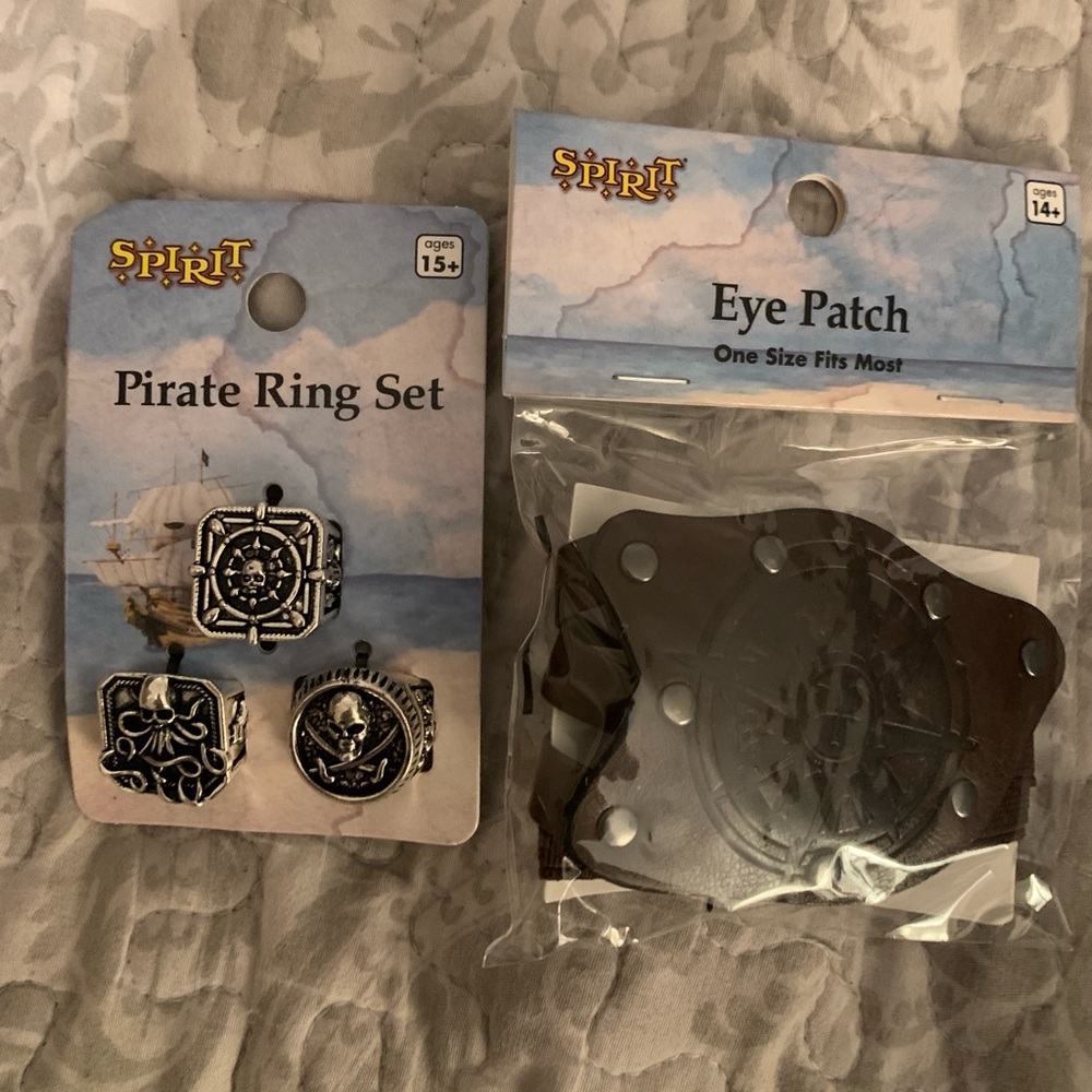 Spirit Pirate Rings and Eye Patch Set